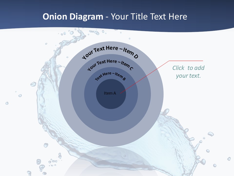 Flow Image Blue PowerPoint Template