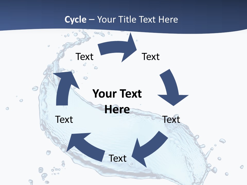 Flow Image Blue PowerPoint Template
