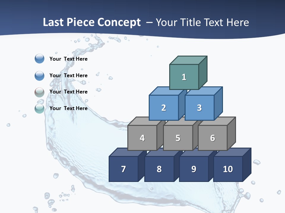 Flow Image Blue PowerPoint Template