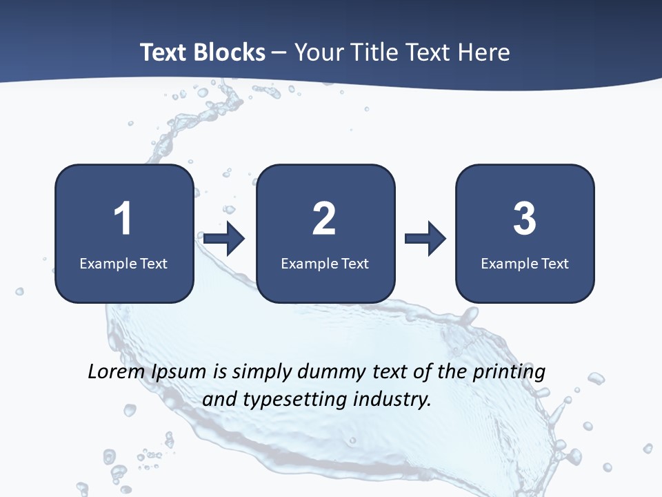 Flow Image Blue PowerPoint Template