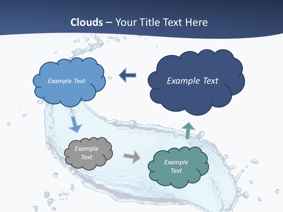 Flow Image Blue PowerPoint Template
