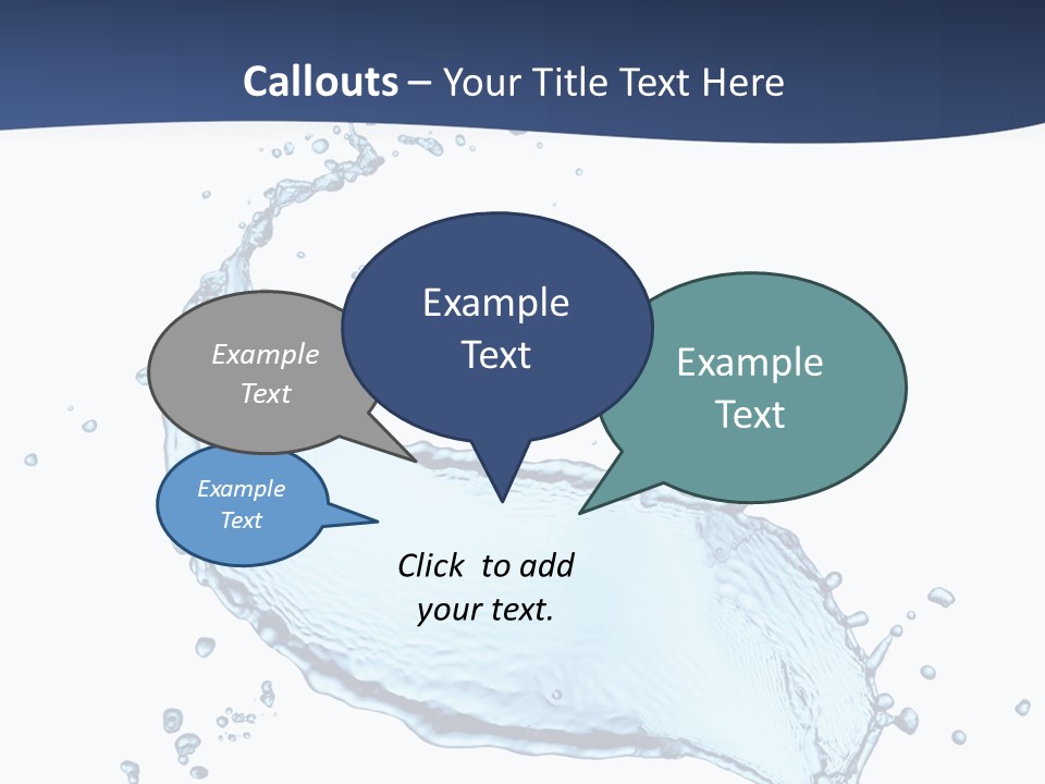 Flow Image Blue PowerPoint Template