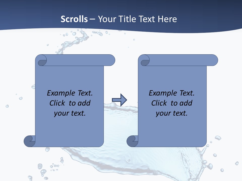 Flow Image Blue PowerPoint Template