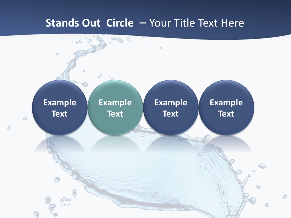 Flow Image Blue PowerPoint Template