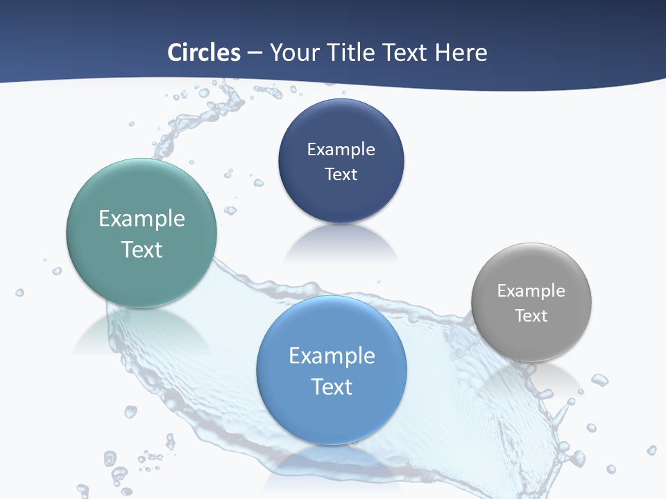 Flow Image Blue PowerPoint Template