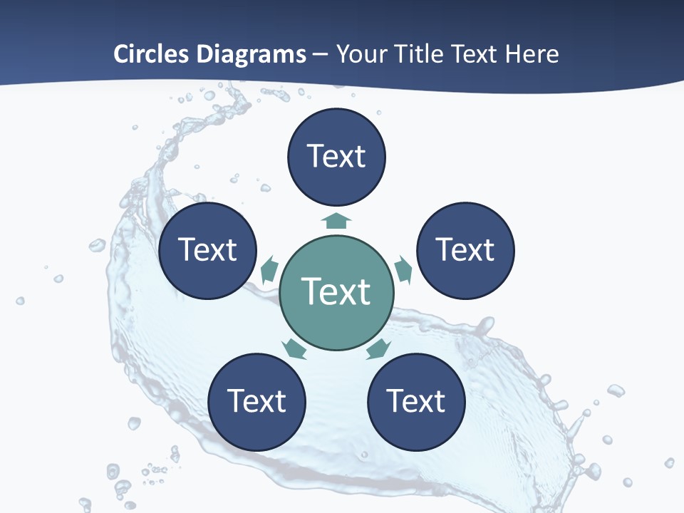Flow Image Blue PowerPoint Template