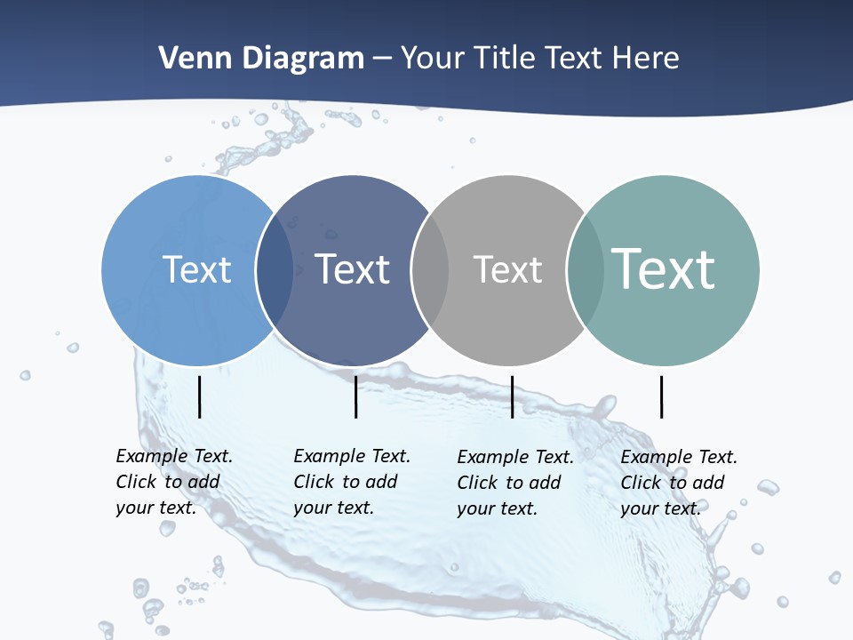 Flow Image Blue PowerPoint Template