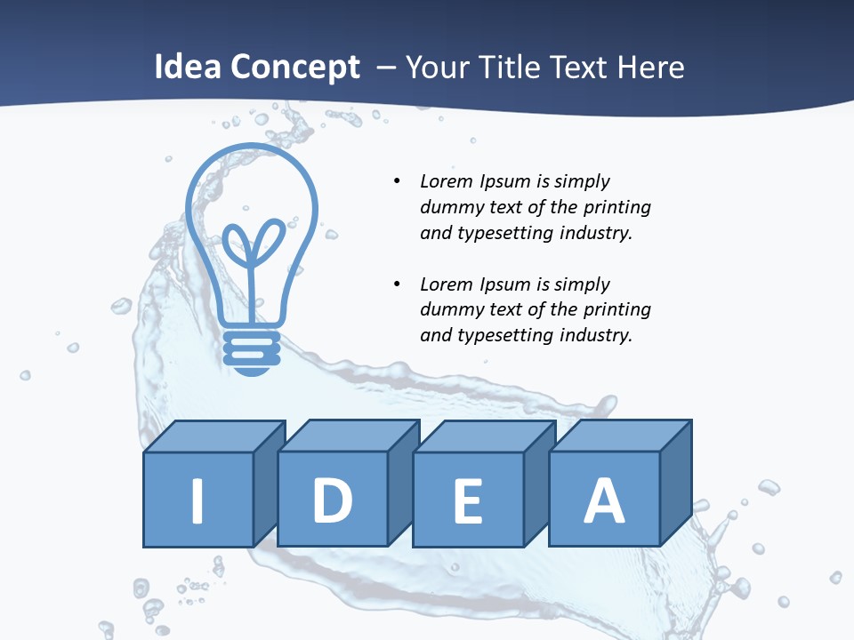 Flow Image Blue PowerPoint Template