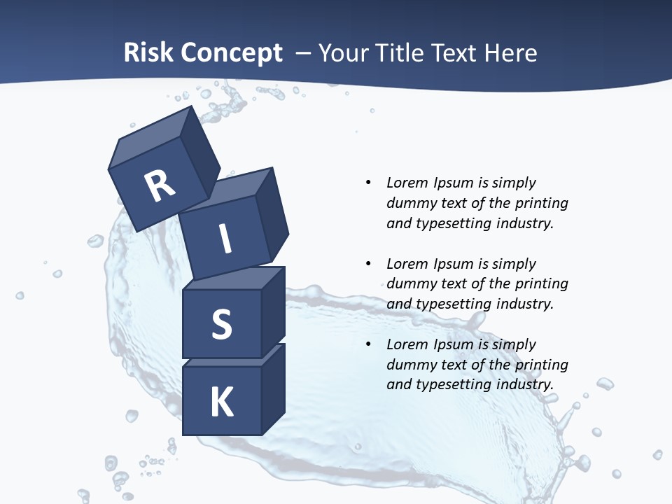 Flow Image Blue PowerPoint Template