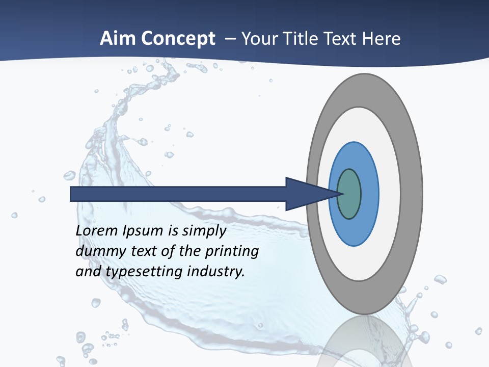 Flow Image Blue PowerPoint Template