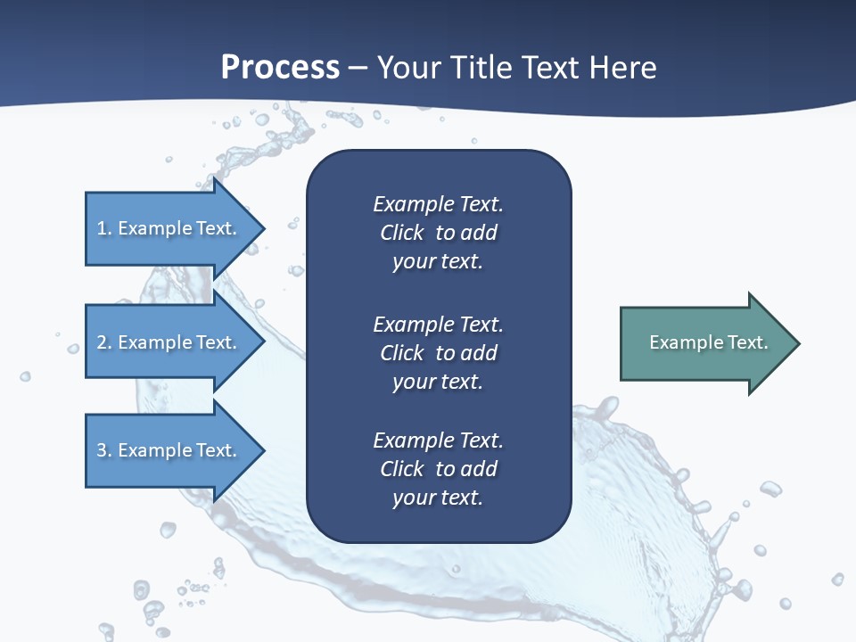 Flow Image Blue PowerPoint Template