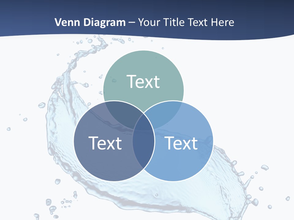 Flow Image Blue PowerPoint Template