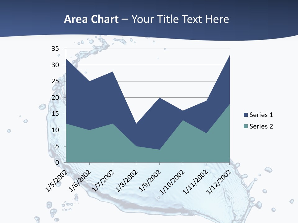 Flow Image Blue PowerPoint Template