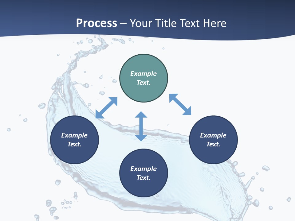Flow Image Blue PowerPoint Template