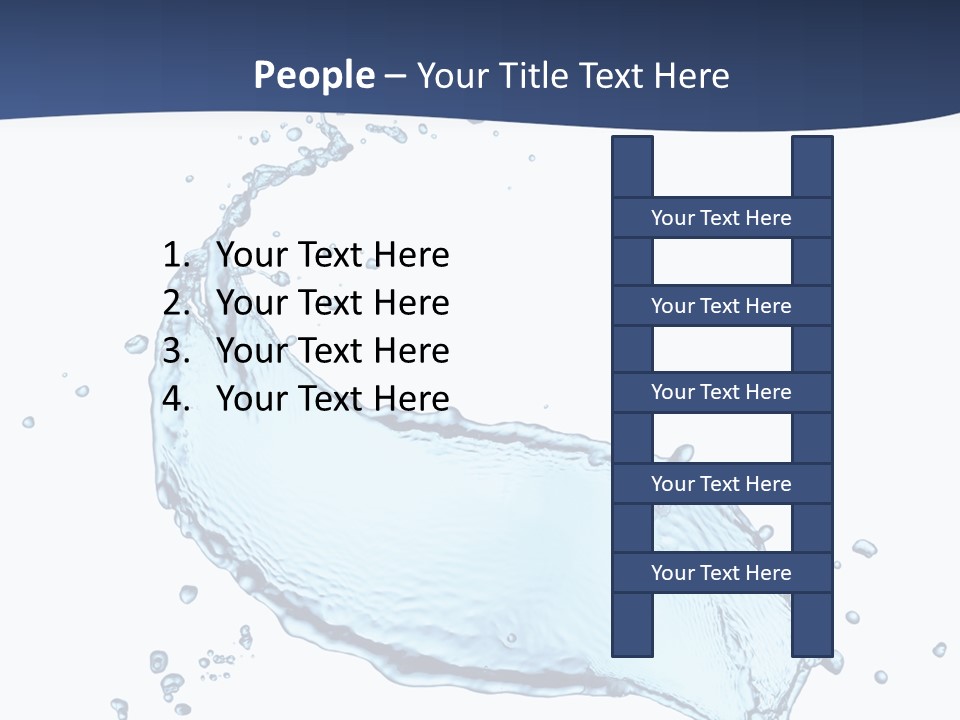 Flow Image Blue PowerPoint Template