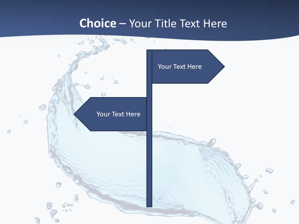 Flow Image Blue PowerPoint Template