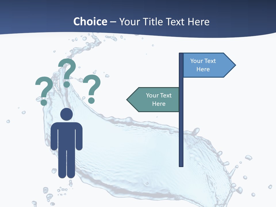 Flow Image Blue PowerPoint Template