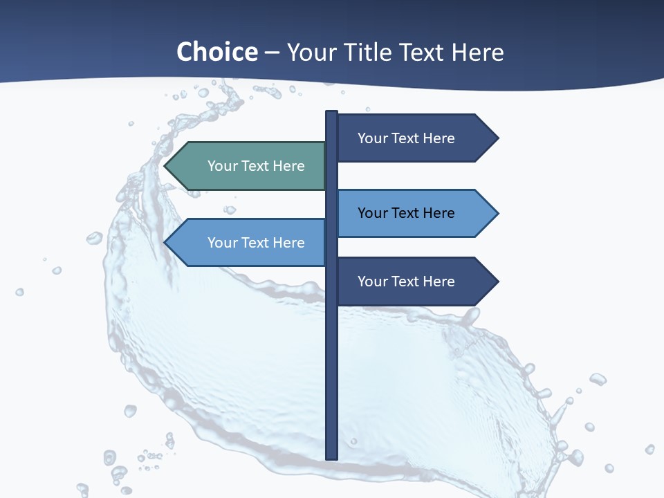 Flow Image Blue PowerPoint Template