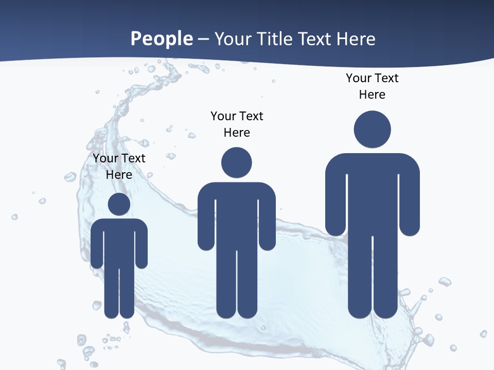 Flow Image Blue PowerPoint Template