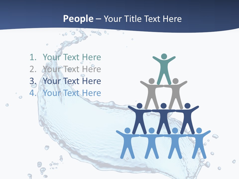 Flow Image Blue PowerPoint Template