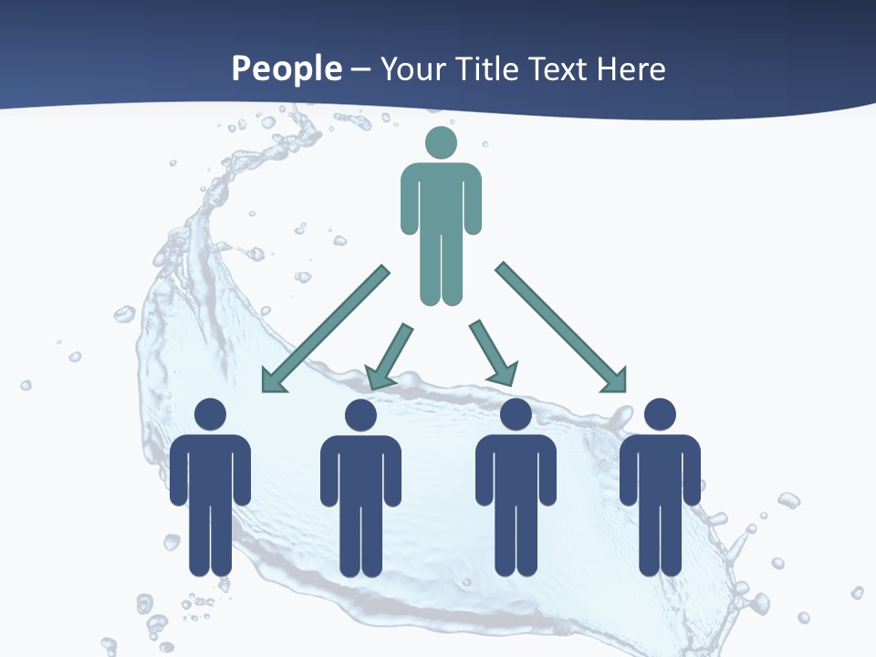 Flow Image Blue PowerPoint Template