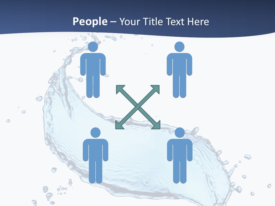 Flow Image Blue PowerPoint Template
