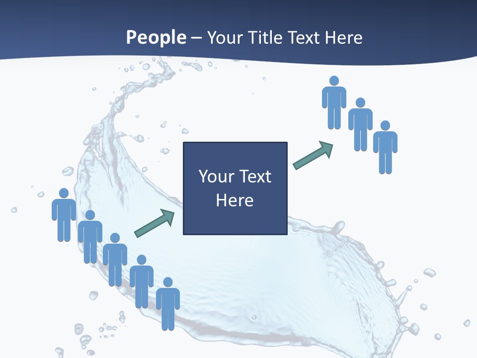 Flow Image Blue PowerPoint Template