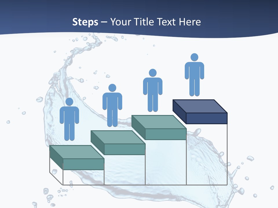 Flow Image Blue PowerPoint Template