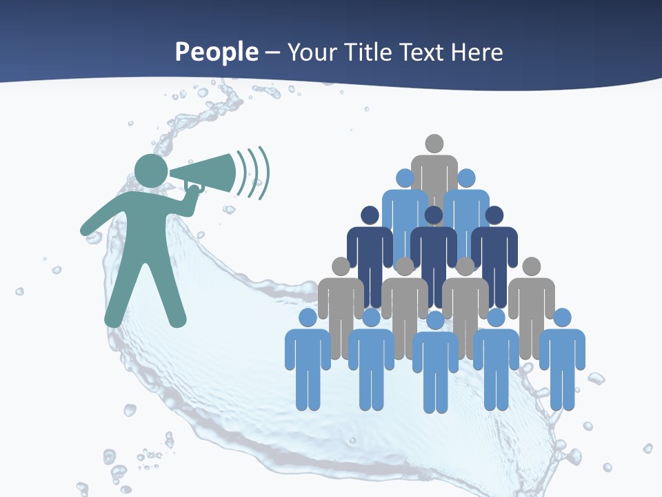 Flow Image Blue PowerPoint Template