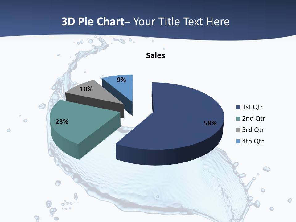 Flow Image Blue PowerPoint Template