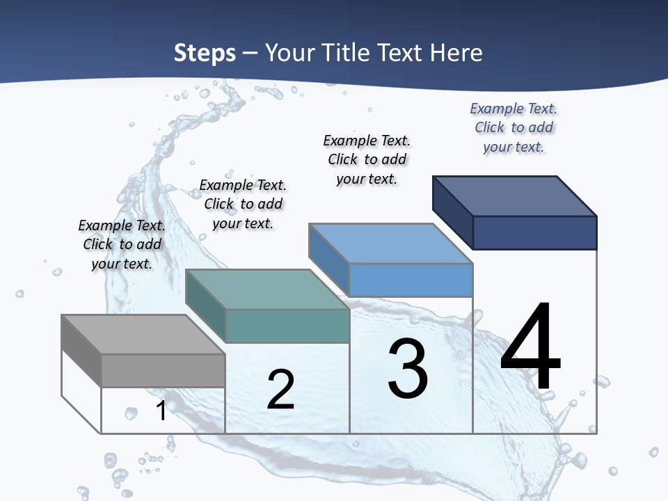 Flow Image Blue PowerPoint Template