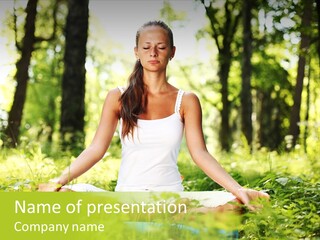 Sport Meditation Girl PowerPoint Template