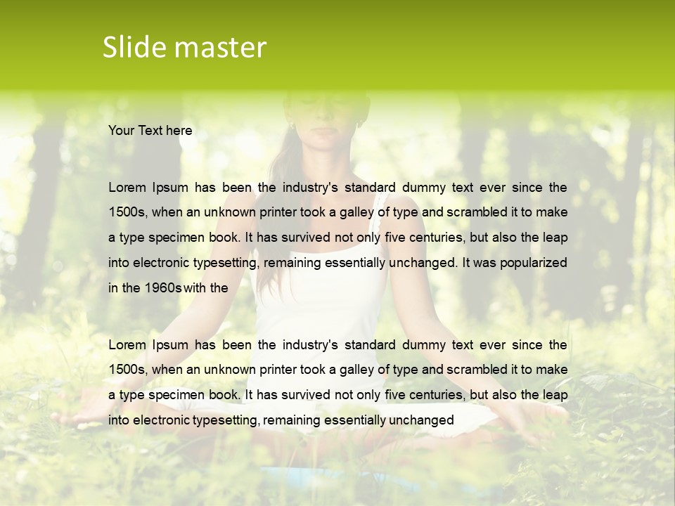 Sport Meditation Girl PowerPoint Template