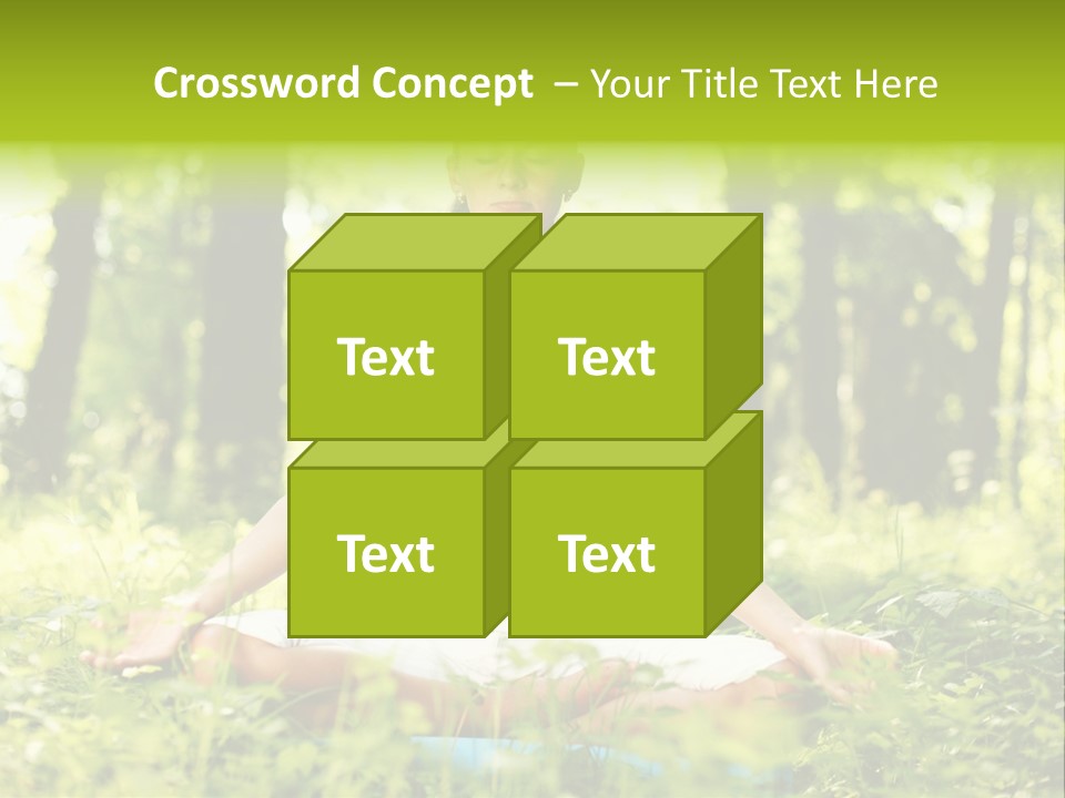 Sport Meditation Girl PowerPoint Template