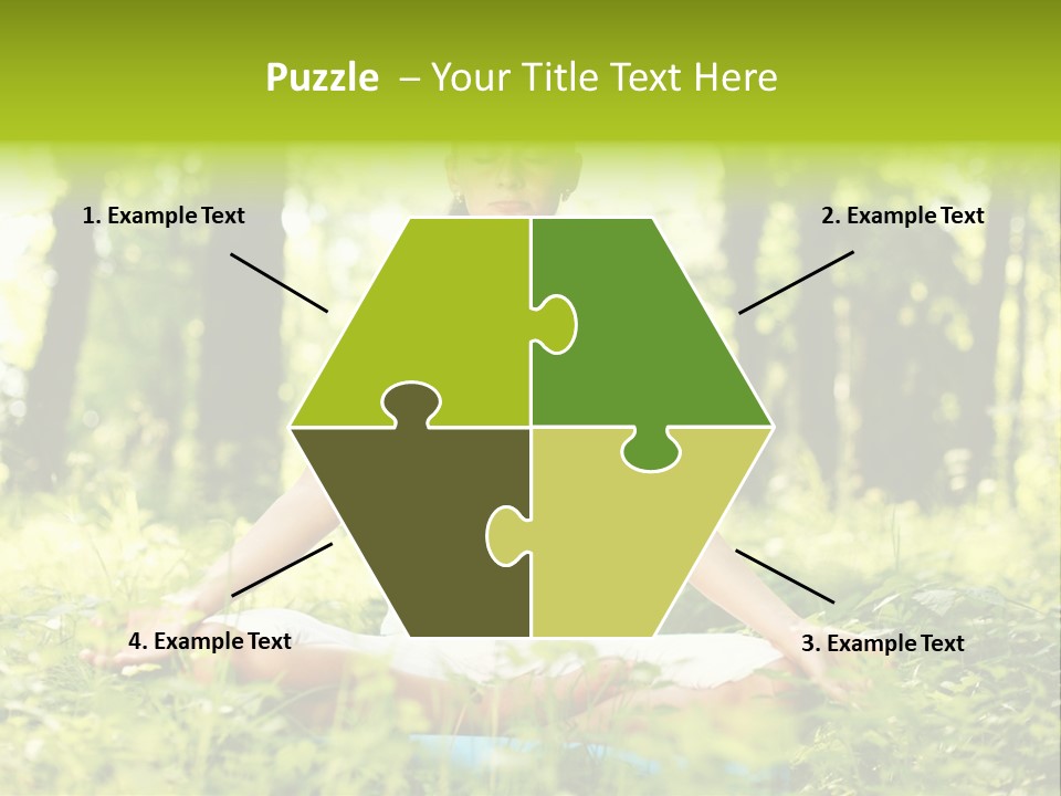 Sport Meditation Girl PowerPoint Template