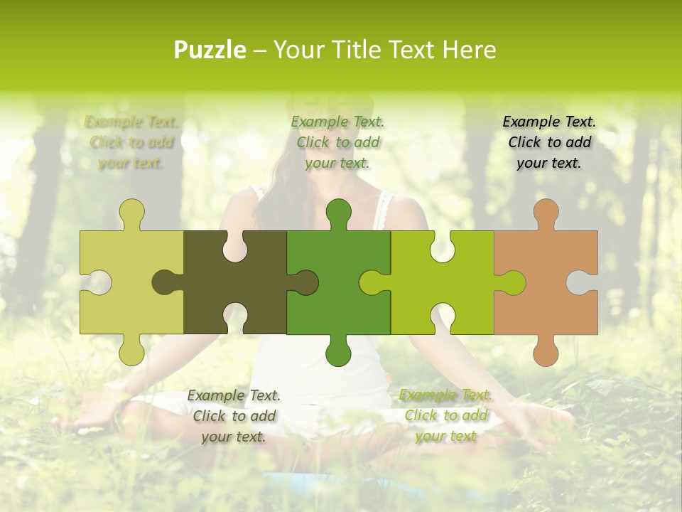 Sport Meditation Girl PowerPoint Template