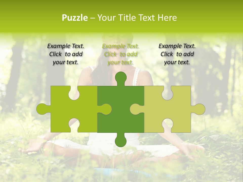 Sport Meditation Girl PowerPoint Template