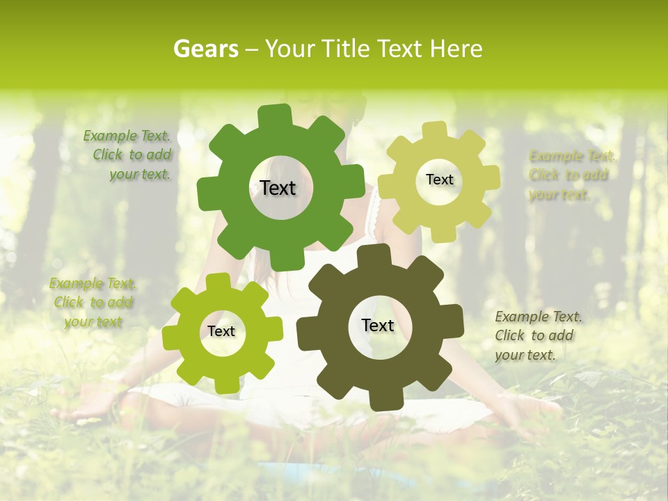 Sport Meditation Girl PowerPoint Template