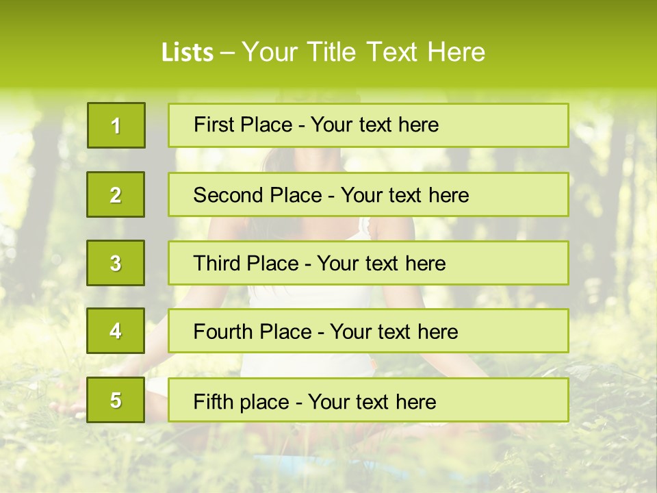 Sport Meditation Girl PowerPoint Template