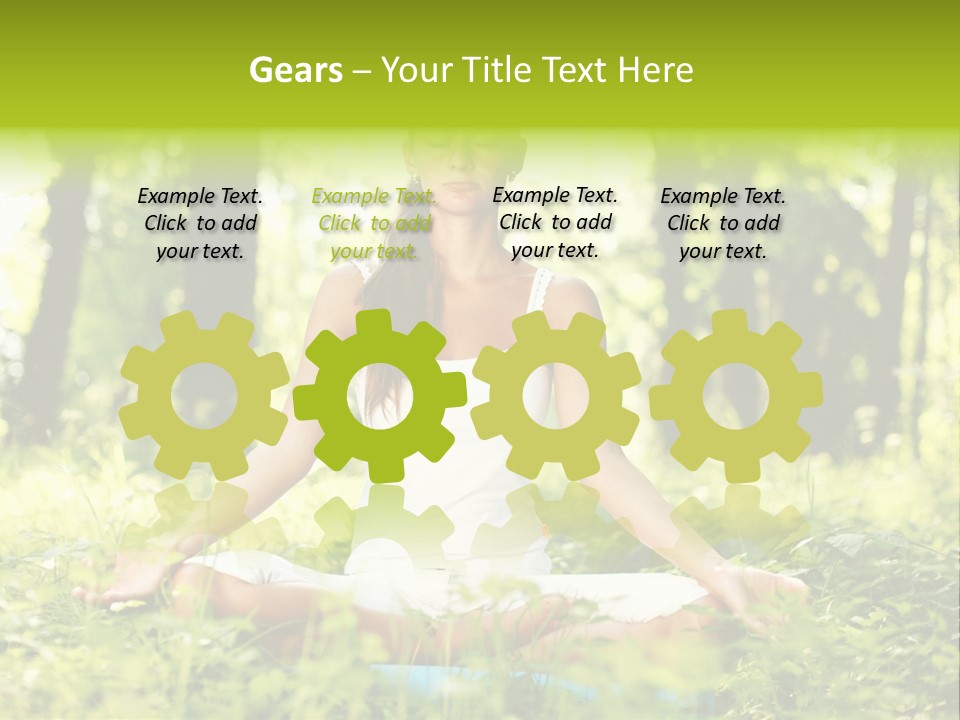 Sport Meditation Girl PowerPoint Template