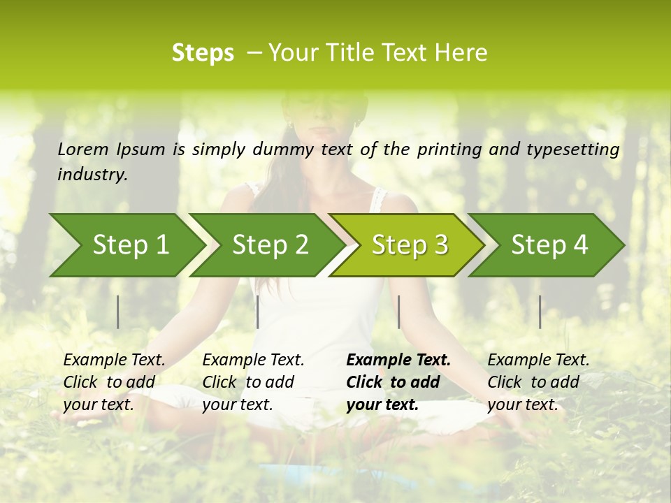 Sport Meditation Girl PowerPoint Template