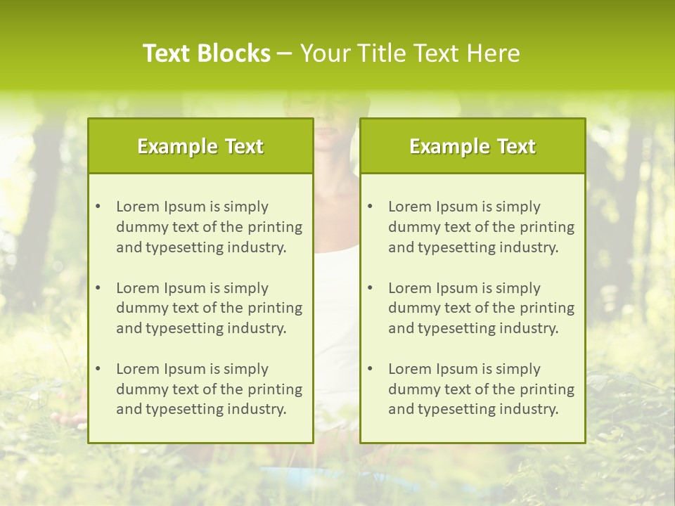 Sport Meditation Girl PowerPoint Template