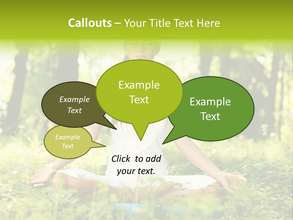 Sport Meditation Girl PowerPoint Template