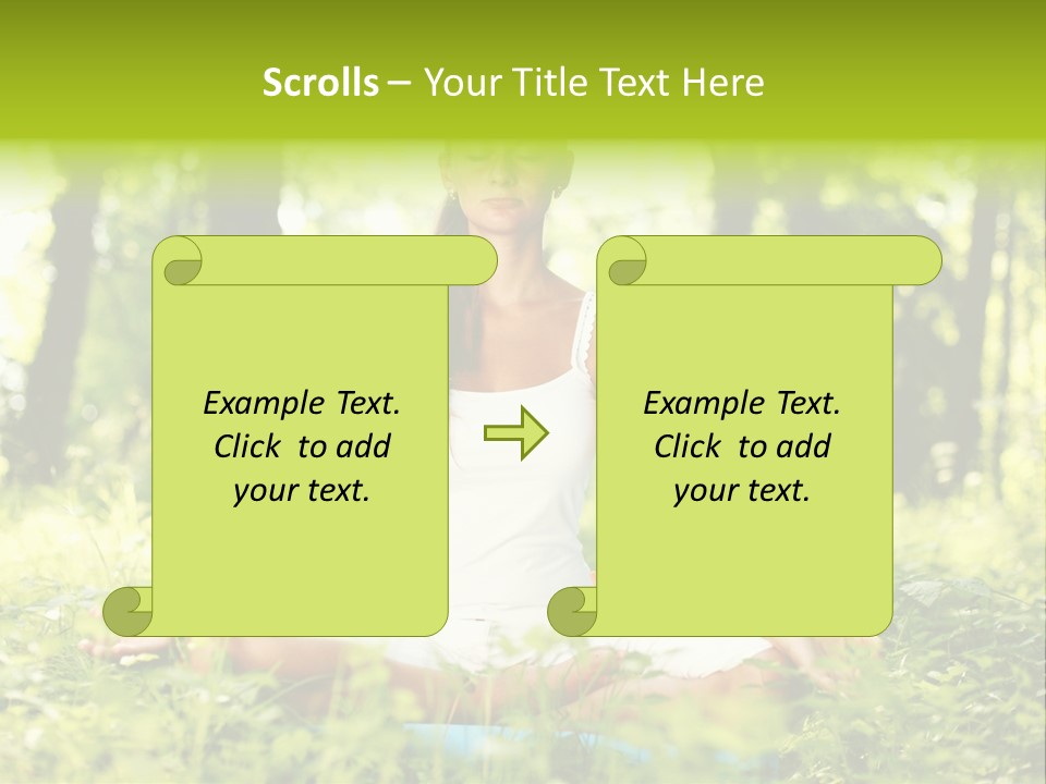 Sport Meditation Girl PowerPoint Template