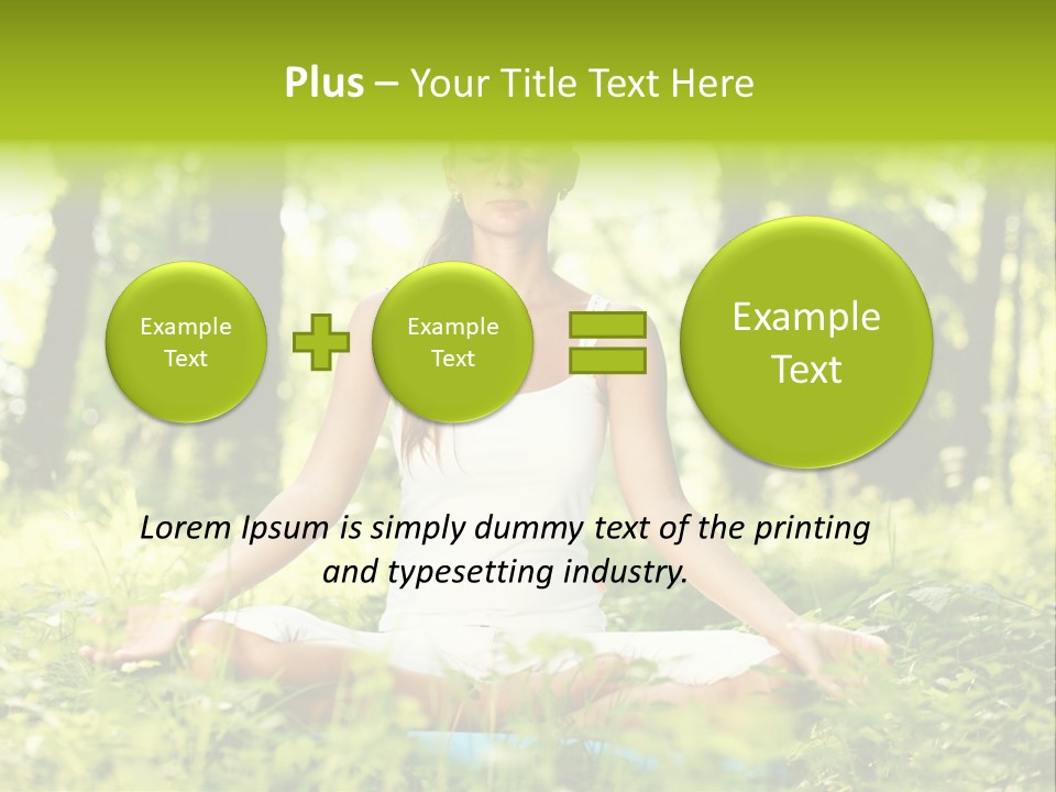 Sport Meditation Girl PowerPoint Template