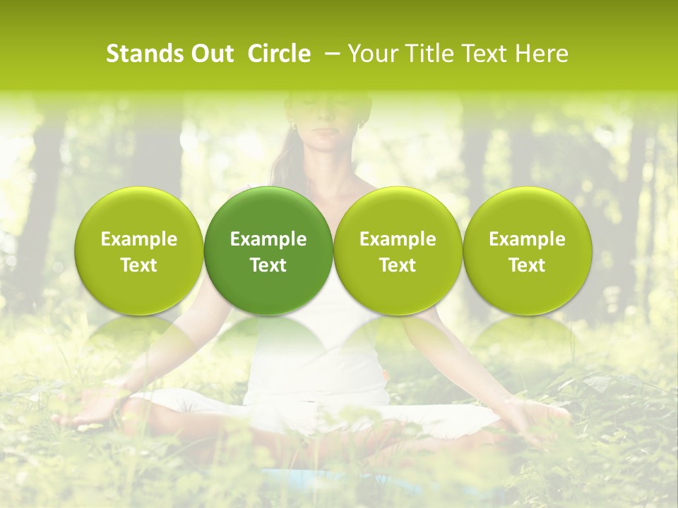 Sport Meditation Girl PowerPoint Template