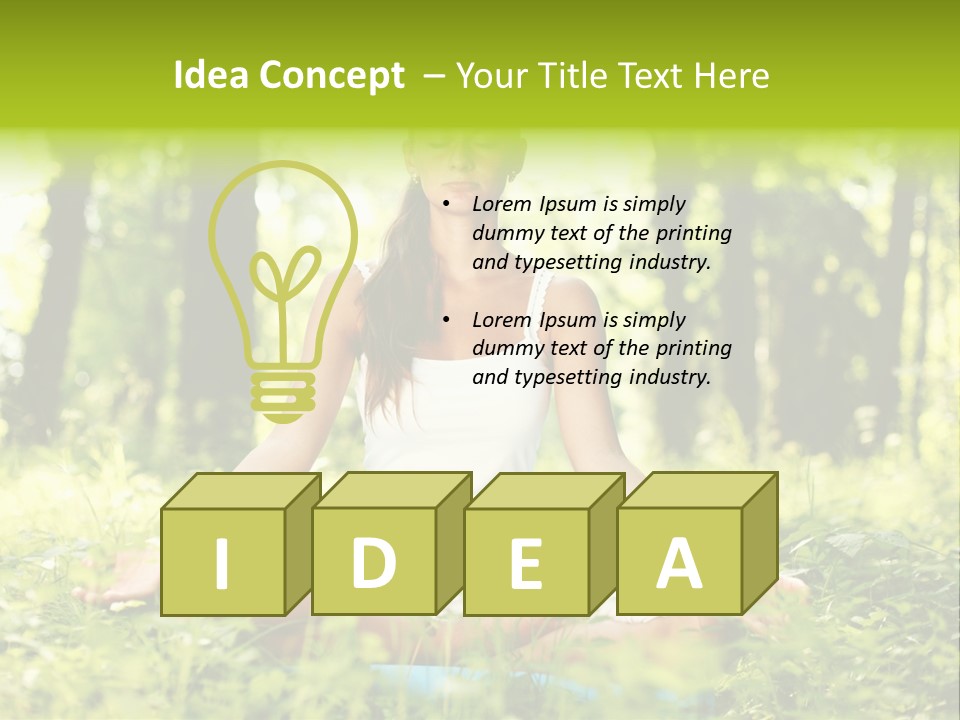 Sport Meditation Girl PowerPoint Template