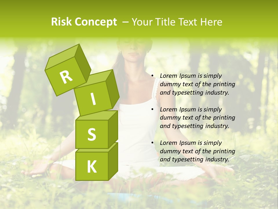 Sport Meditation Girl PowerPoint Template