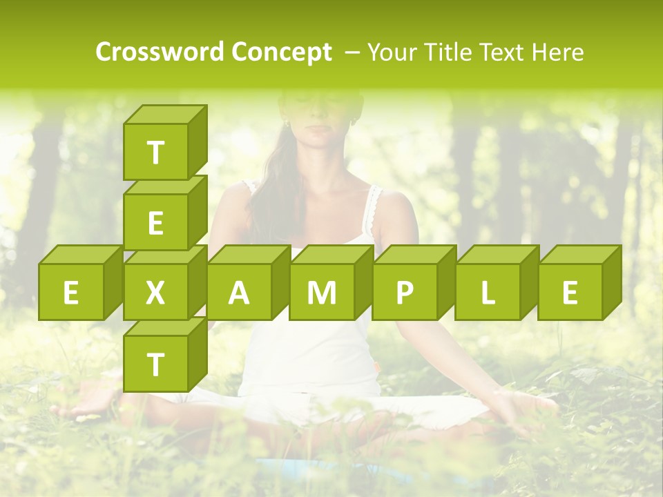 Sport Meditation Girl PowerPoint Template