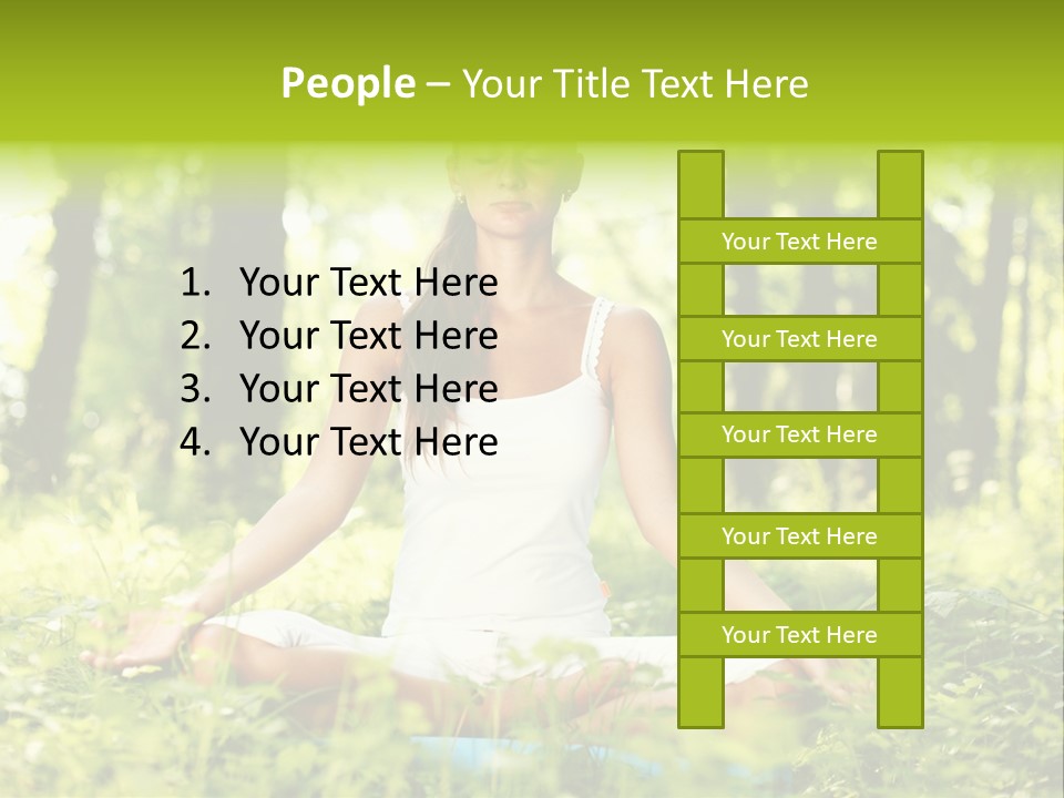 Sport Meditation Girl PowerPoint Template